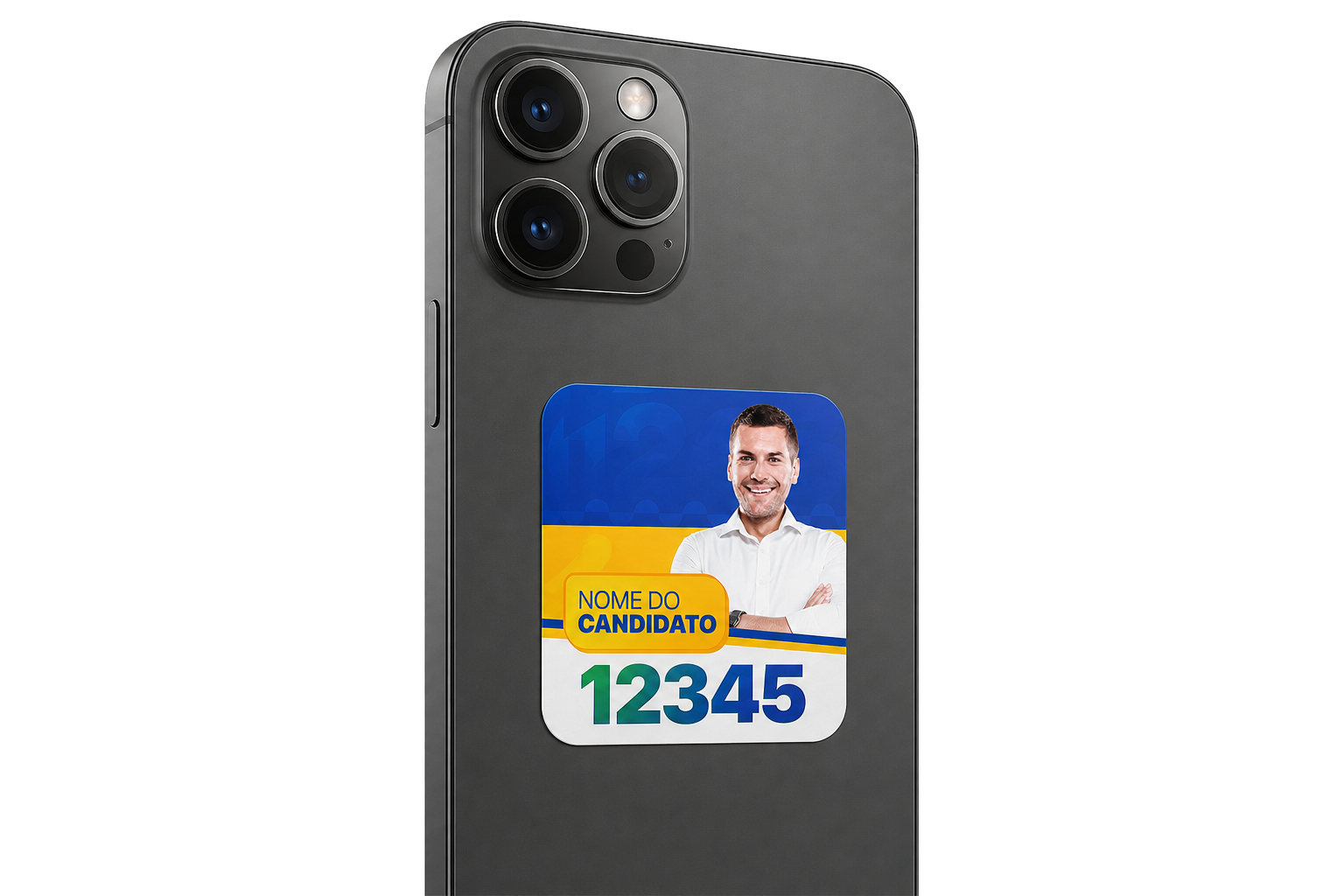 Mockup de praguinhas eleitorais quadradas